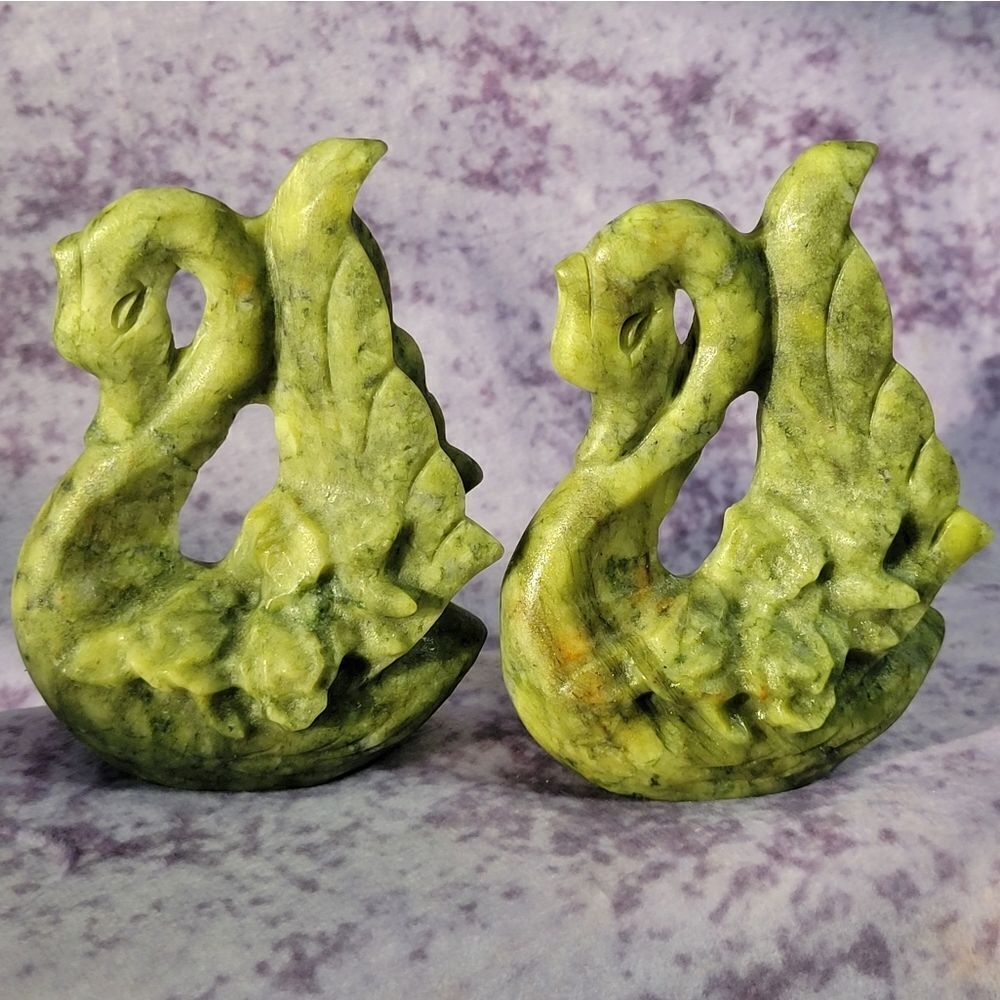 Green Jade Swans